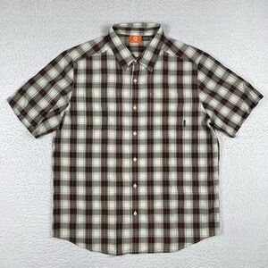 Merrell Shirt Mens XL Brown Plaid Hiking Outdoors Casual Camp‎ Travel Vacation